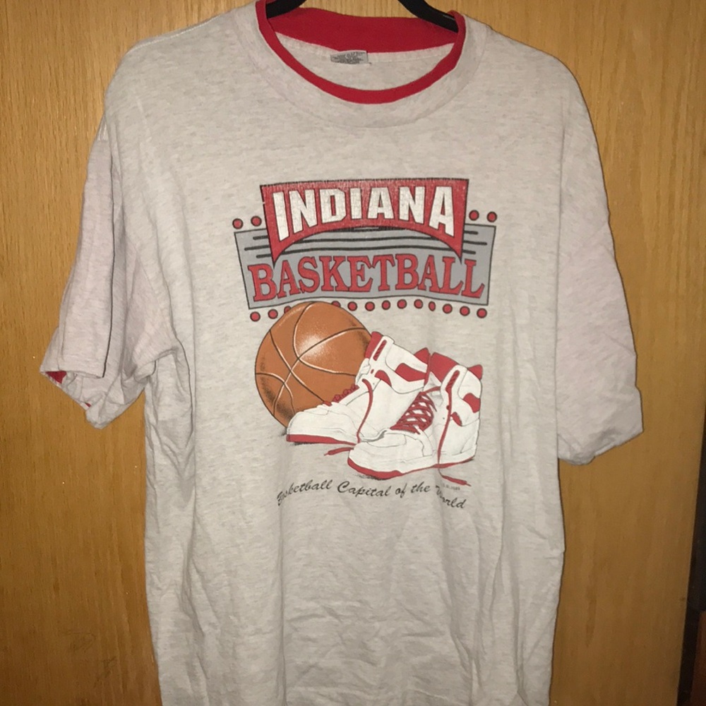 Indiana Basketball “The Basketball Capital Of The World” Vintage Single Stitch T